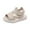 Beige, variant on ZHOGXU Baby Girls Summer Sandals With Adjustable Straps Solid Color Open Toe Soft Sole Comfortable Breathable Shoes For Everyday Wear,Beige,1-2 Years
