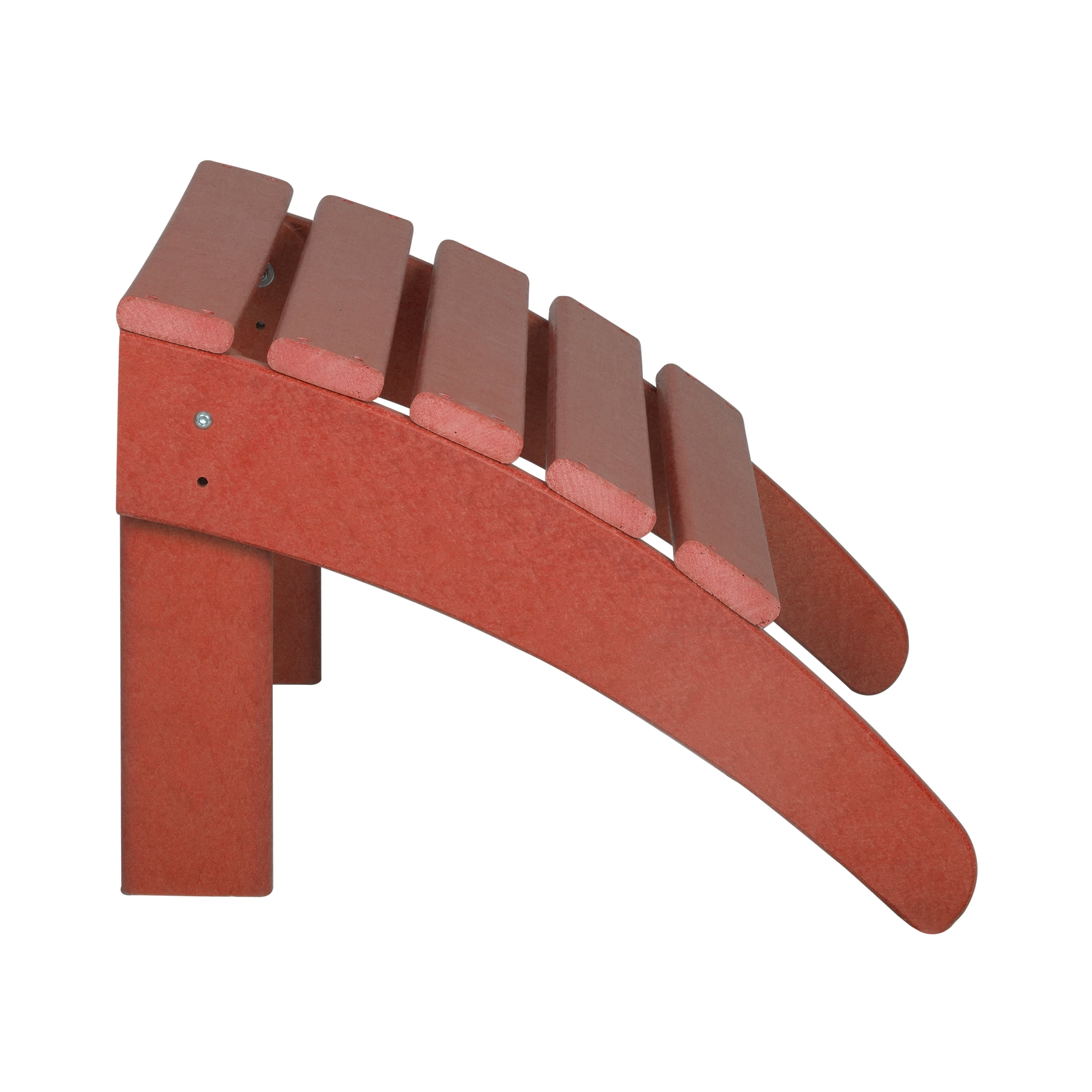 Westin Outdoor 4-Piece Adirondack Patio Chairs with Ottoman Footrest Set, Red