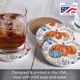 thumbnail image 6 of Thirstystone Autumn Pumpkins 4-Pack Round Stone Coasters, 6 of 7