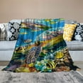 thumbnail image 2 of Nawypu Sea Turtle Throw Blanket, Ocean Under Water World Sea Turtle Tropical Fish Coral Reef Coastal Blanket Soft Plush Blanket, 2 of 6