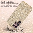 thumbnail image 4 of Compatible with Samsung Galaxy S23 Ultra Case, Glitter Sparkly Samsung S23 Ultra Phone Case with Slim Silicone Shockproof Protective Bumper Cover for Cute Girls Women (Gold), 4 of 14