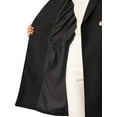 thumbnail image 6 of Allegra K Women's Shawl Collar Double Breasted Chevron Belt Leisure Long Blazer, 6 of 6