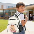 thumbnail image 4 of Jeiento Cute Capybara Toddler Lightweight Preschool Backpack for 2-5 Year Old, 13.5 Inch Kids School Bag for Girls & Boys, 5 Compartment Bookbag with Top Handle, 4 of 7