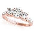 thumbnail image 3 of 14k Three-Stone Engagement Ring White Yellow or Rose Gold (0.50 carat, I-J Color, I2-I3 Clarity), 3 of 12