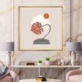 thumbnail image 2 of Designart 'Abstract Geometry Shapes and Tropical Palm Leaf III' Modern Framed Canvas Wall Art Print, 2 of 5