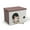 Brown-2, variant on Pempet Plastic Cat House Waterproof Cat Shelter for Outdoor Indoor