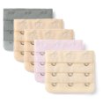 thumbnail image 1 of Señora 5Pcs 3 Gancho De 3 Filas Longitud Ajustable Correa Del Sujetador Extensor Ganchos De Hebilla Gris-Rosa-Beige Una Talla, 1 of 5