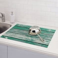 thumbnail image 6 of Yiaed Old Green Wooden Print Highly Absorbent Microfiber Kitchen Counter Mat, Dish Drying Pad for Dishes, Utensils, Pots and Pans, Large 18" x 24", 6 of 7