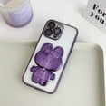 thumbnail image 4 of Funda para iPhone 11 con adorable conejito, soporte oculto, TPU suave, transparente, a prueba de golpes, con espejo 3D y protección para cámara, para mujeres y niñas (morado), 4 of 8