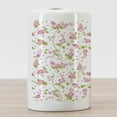 thumbnail image 3 of Shabby Flora Ceramic Toothbrush Holder, Nature Blossoms Buds Flowers Lavenders Florals Leaves Ivy Art, Decorative Versatile Countertop for Bathroom, 4.5" X 2.7", Pink White and Green, by Ambesonne, 3 of 4