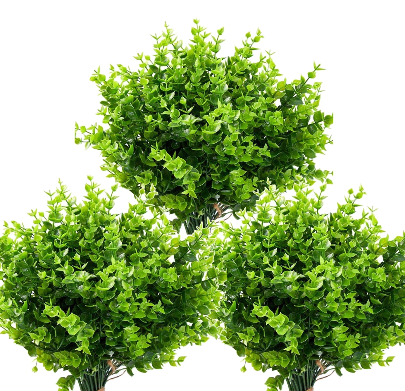 Zukuco 9PCS Artificial Greenery Stems Fake Plants Boxwood Stems Shrubs