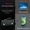thumbnail image 6 of LACKUST Bluetooth Audio Portable Outdoor Radio FM Subwoofer Speaker LED Lights Effect Mini High Volume Stereo,Black, 6 of 6