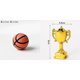 thumbnail image 1 of 2 Sets Basketball Cake Toppers: Small Balls Cupcake Decorations - Mini Trophies Topper - Basketball Theme Birthday Sports Party Supplies, 1 of 1