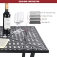 thumbnail image 4 of REDCAMP 39 inch Patio Bistro Table with Umbrella Hole,Metal Square Outdoor Bar Table for Outdide Backyard Porch,Black, 4 of 9