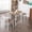 Rustic Brown & White, variant on Ktaxon 3 Piece Dining Set Compact 2 Chairs and Table Set with Metal Frame Fire Wood and Black