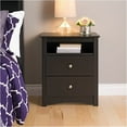 thumbnail image 2 of Bowery Hill 2 Drawer Nightstand in Black, 2 of 4