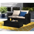 thumbnail image 2 of Serta Laguna 2 Piece Wicker Patio Sofa Set in Black, 2 of 12