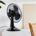 thumbnail image 5 of Impress 12 Inch 3 Speed Oscillating Table Fan in Black, 5 of 5