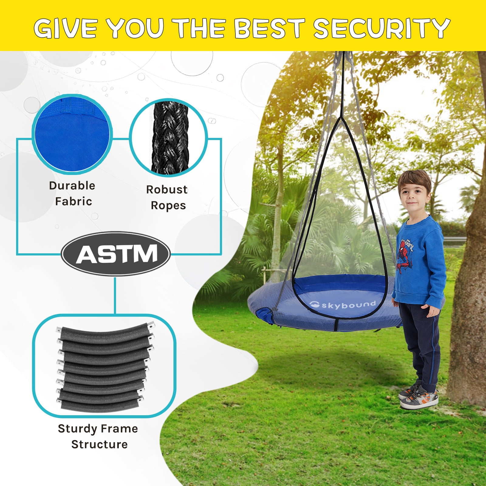 SkyBound  Saucer Tree Swing for Kids, Outdoor Flying Swing for Adult Support Up to 600lbs