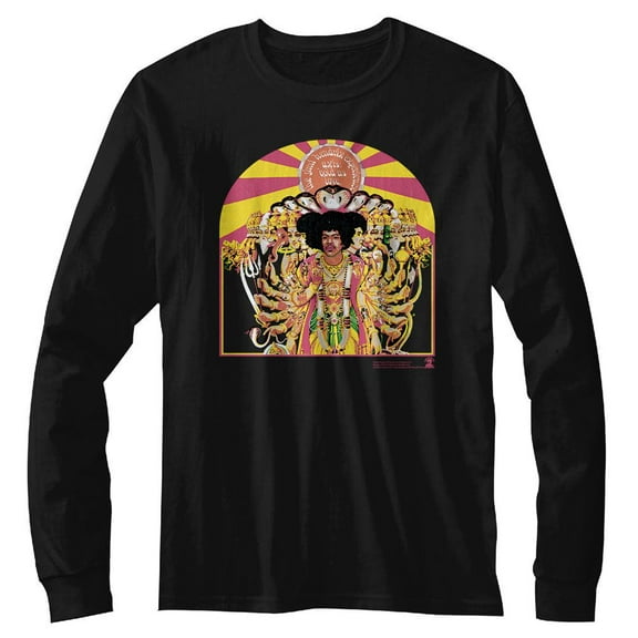 Jimi Hendrix Axis Cover Black Long Sleeve T-Shirt