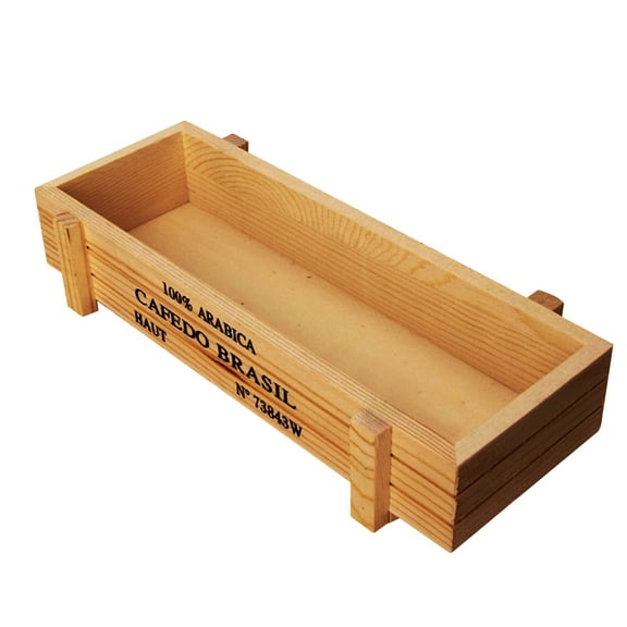 Windcarnival Rectangle Wooden Planter Box Garden Yard Flower Succulent Container Planting Pot