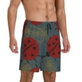 thumbnail image 2 of Naloa Ladybug Men's Short Pajama Pants, Lounge Comfort Shorts with Elasticized Waistband and Side Pockets - 4X-Large, 2 of 9