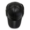 thumbnail image 6 of Men Winter Hats PU Leather Baseball Cap Men Protect Ear Fu-r Bomber Hats Outdoor Keep Warm Dad Hat ,Classic Design, 6 of 7