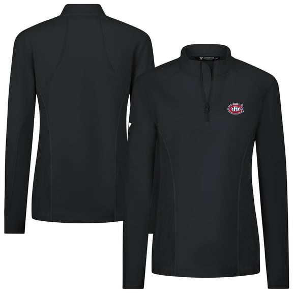 Women's Levelwear  Black Montreal Canadiens  Upright Quarter-Zip Pullover