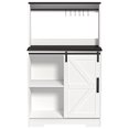 thumbnail image 5 of Fogcroll 50" Farmhouse Buffet Cabinet with Storage, Sliding Barn Door, Sideboard Cabinet with Goblet Holder, 6 Hooks Coffee Bar Cabinet for Kitchen, Living Room, 5 of 13