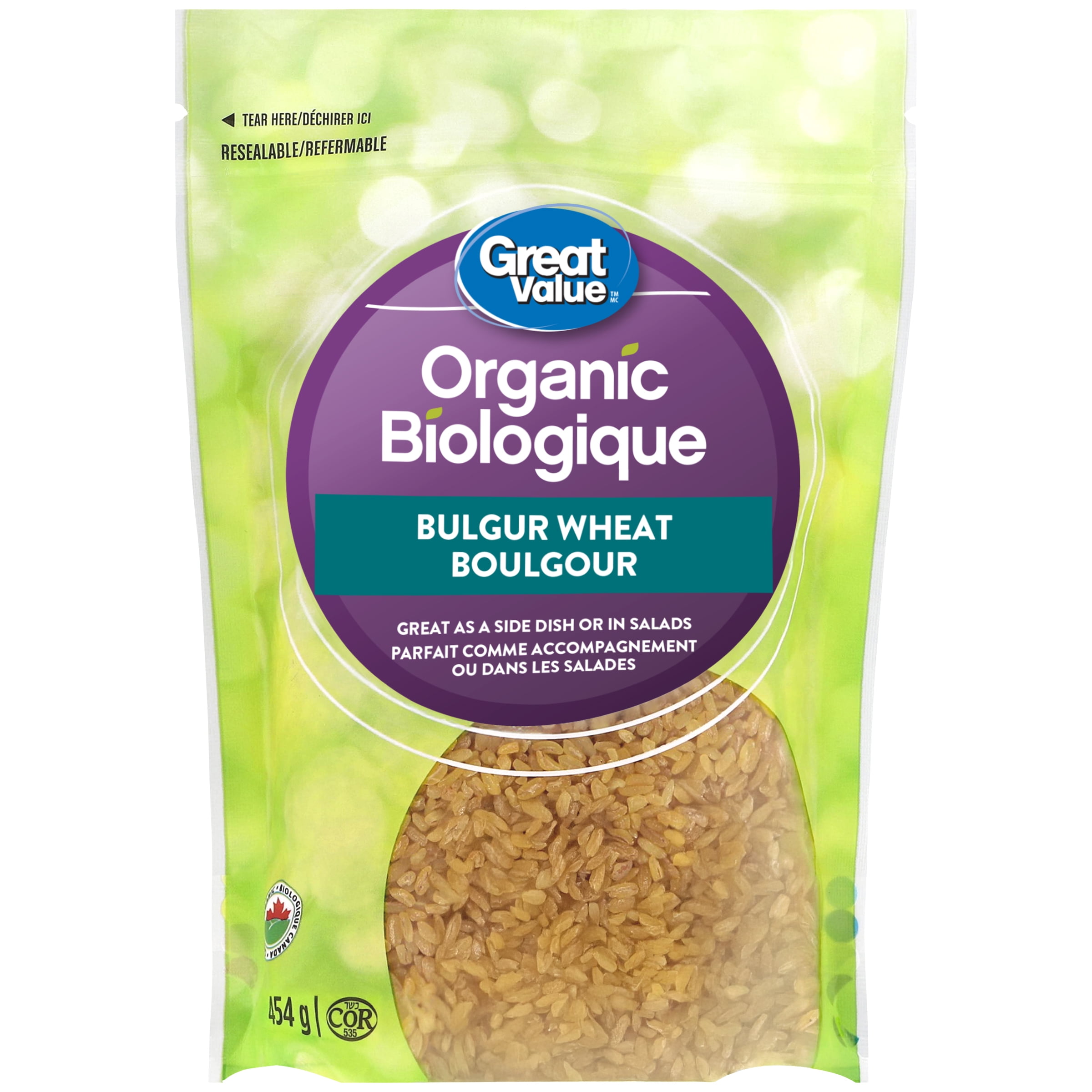 Great Value Organic Bulgur Wheat, 454 g