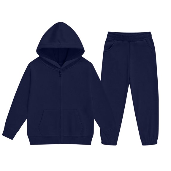Maean Girl 2 Piece Outfits Sets Long Sleeve Sweatshirt Jackets Matching Set Sweatpants with Pockets