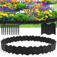 thumbnail image 1 of 20PCS Lawn Gardens Fence Edgings Kit Easy to Install Versatile Edging Border No Dig Landscape Sturdy Gardens Landscape Edging Borders Stable Interlocking Landscaping Edging for Outdoor-black-, 1 of 10