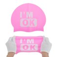 thumbnail image 5 of Ofertas Únicas 1 Pc Gorro de Natación de Silicona Impermeable Rosa Blanco, 5 of 5