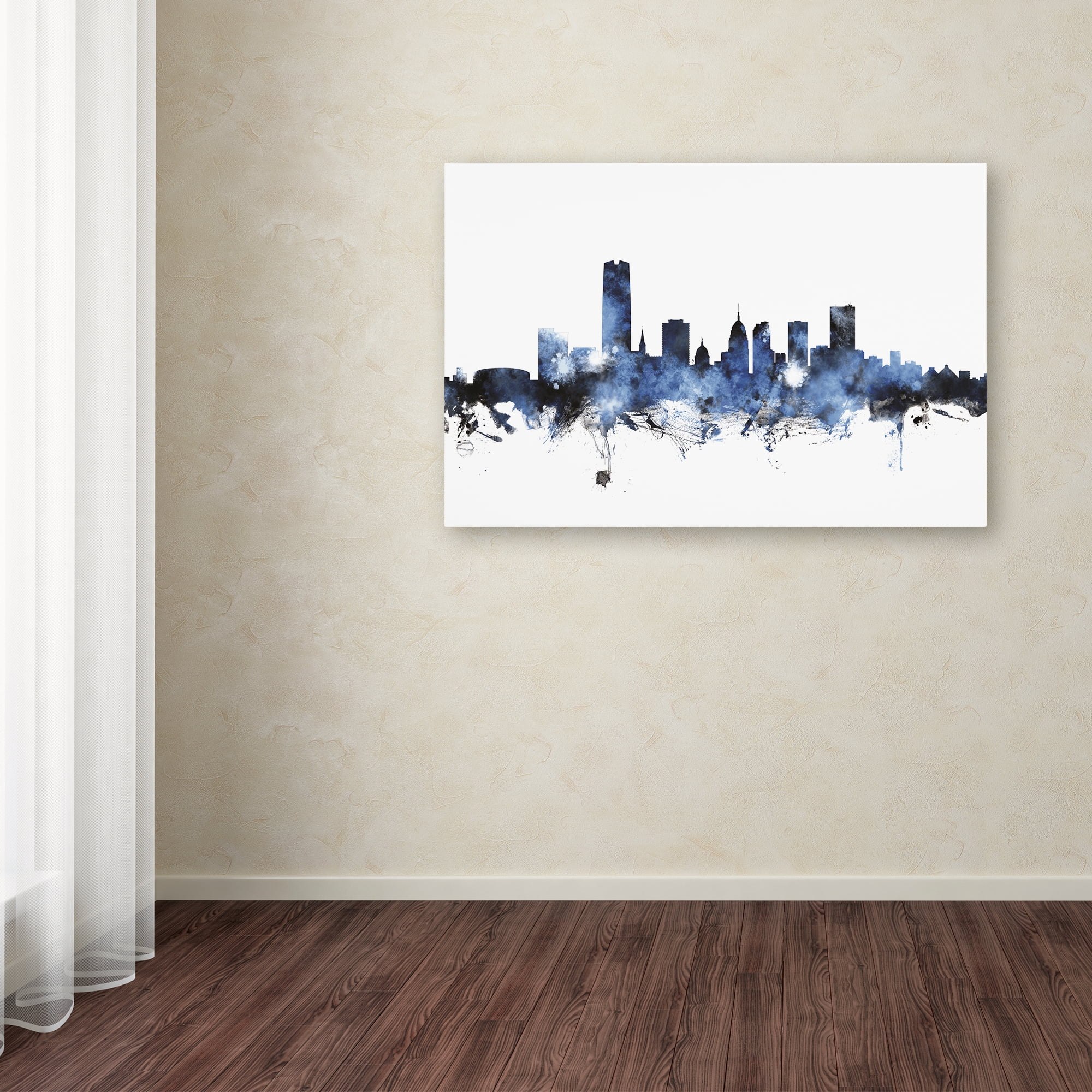Trademark Fine Art 'Oklahoma City Skyline IV' Canvas Art by Michael Tompsett