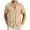 Khaki, variant on LIUJUNSHOP Men's Short Sleeve Summer Casual Shirt Solid Striped Tropical Beach Holiday Top Khaki XXL