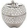 thumbnail image 3 of Dahlia Studios Victoire Silver and Crystal 8 1/2" High Ceramic Apple, 3 of 4