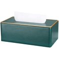 thumbnail image 1 of ZHAOCHENG Caja de cuero para pañuelos Caja para pañuelos cosméticos Dispensador de pañuelos (verde oscuro), 1 of 5