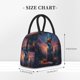 thumbnail image 2 of Fotbe Starry Sky Meditating Fox Bolsa de Almuerzo con Estampado, Lonchera Aislada, Contenedor de Comida Reutilizable Tipo Cooler a Prueba de Fugas, 2 of 6