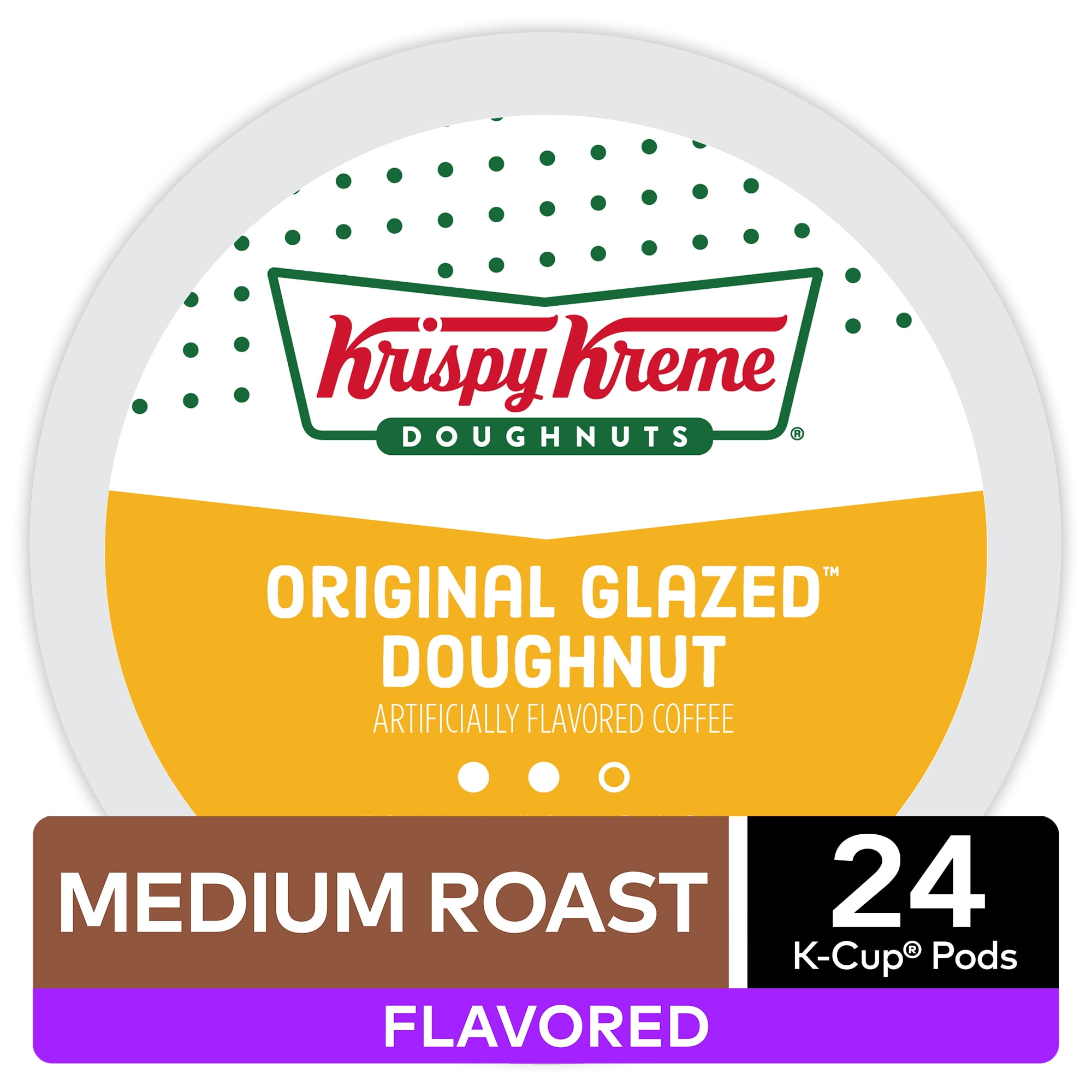 Krispy Kreme Original Glazed Doughnut K-Cup Coffee Pods, Medium Roast, 24 Count for Keurig Brewers