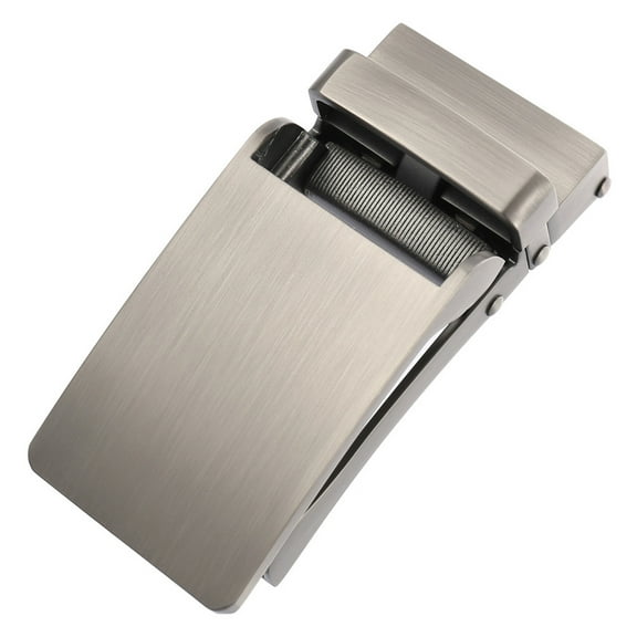 2 Pcs Leather Belt Buckle Ratchet Belts Men Replacement Man Silver