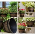 thumbnail image 6 of Uonlytech Decorative Outdoor Planter Dark Brown Resin Flowerpot for Succulents 1Set, 6 of 6