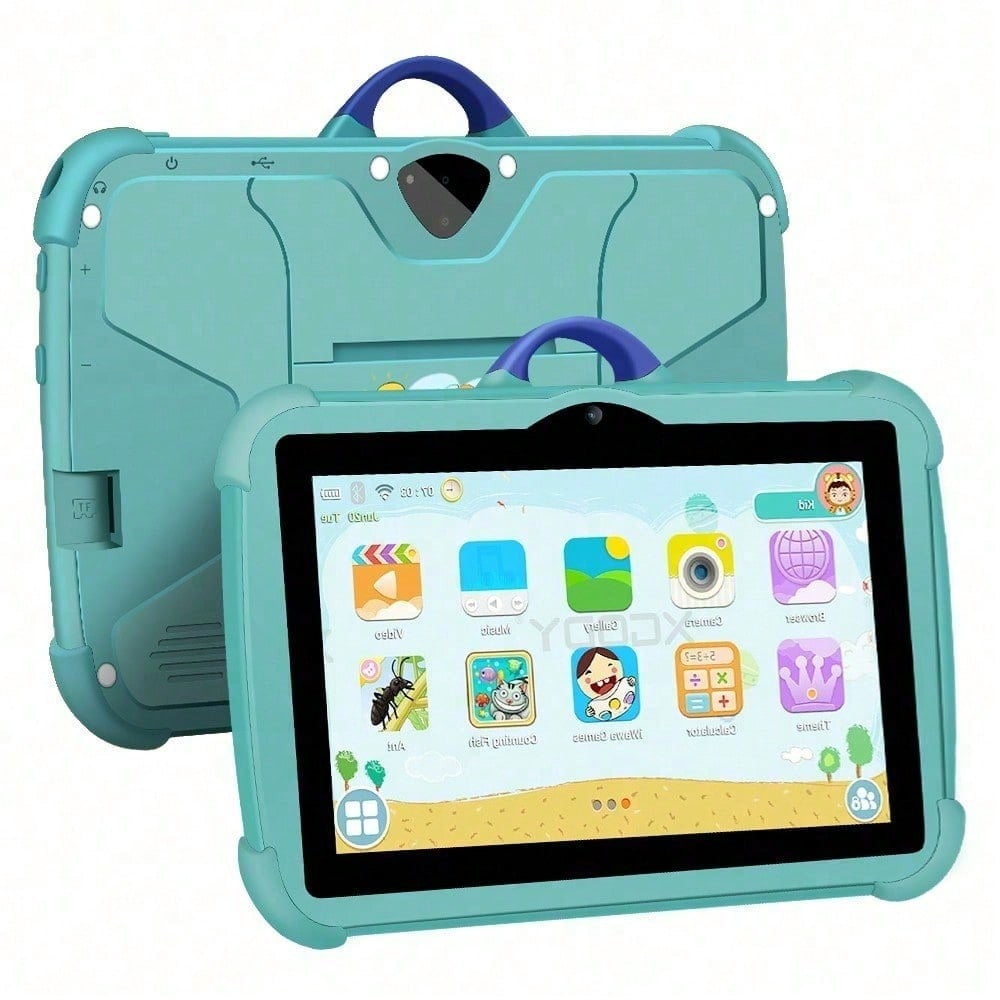 7 Inch Kids Tablet, Android 13, 4GB RAM 64GB ROM, HD IPS Display, Parental Control, Educational Tablet with Shockproof Silicone Case