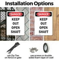 thumbnail image 3 of (2 Pack) Keep Out Open Shaft OSHA Danger Sign 18 Inch X 24 Inch Indoor / Outdoor Rust-Free Aluminum Metal Signs for Workplace, Workshop, and Construction Site, Made in the USA, 3 of 8
