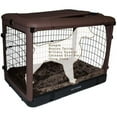 thumbnail image 3 of Pet Gear The Other Door Steel Crate With Fleece Pad For Cats And Dogs Up To 90-Pounds, 42 Inch, Tan, 3 of 7