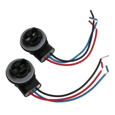 

2Pcs Bulb Socket Wire Female Head Good Conductivity High Temperature Resistance LED Light Accessory
