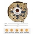 thumbnail image 6 of 13 Inch Round Placemats Set of 4, Vintage Geometric Non Slip Heat Insulation PP Table Mats, Green Brown Abstract Plaid Checkered Washable Place Mats for Kitchen Dining Party Table Decor, 6 of 7