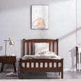 thumbnail image 4 of UBesGoo Wood Platform Bed with Headboard And Footboard,Walnut Twin, 4 of 9