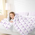 thumbnail image 3 of Manfei Kawaii Bow Tie Bedding Comforter Set,Princess Bowknot Bow Twin Comforter Sets,Purple White Bedding Set For Girl Kids,Luxury Bedroom Decor Reversible,2pcs, 3 of 7
