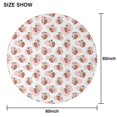 thumbnail image 6 of Pink Cow Strawberry Pattern Round Tablecloth 60"x60",Wrinkle Wipeable Table Cloth for Kitchen Dining Room Picnic Patio Party, 6 of 6