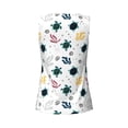 thumbnail image 5 of Picia Turtles And Corals Pattern Women's Workout Tank Top,Breathable Activewear,Slim Fit Athletic Top,Versatile Workout Moisture-wicking top-, 5 of 9